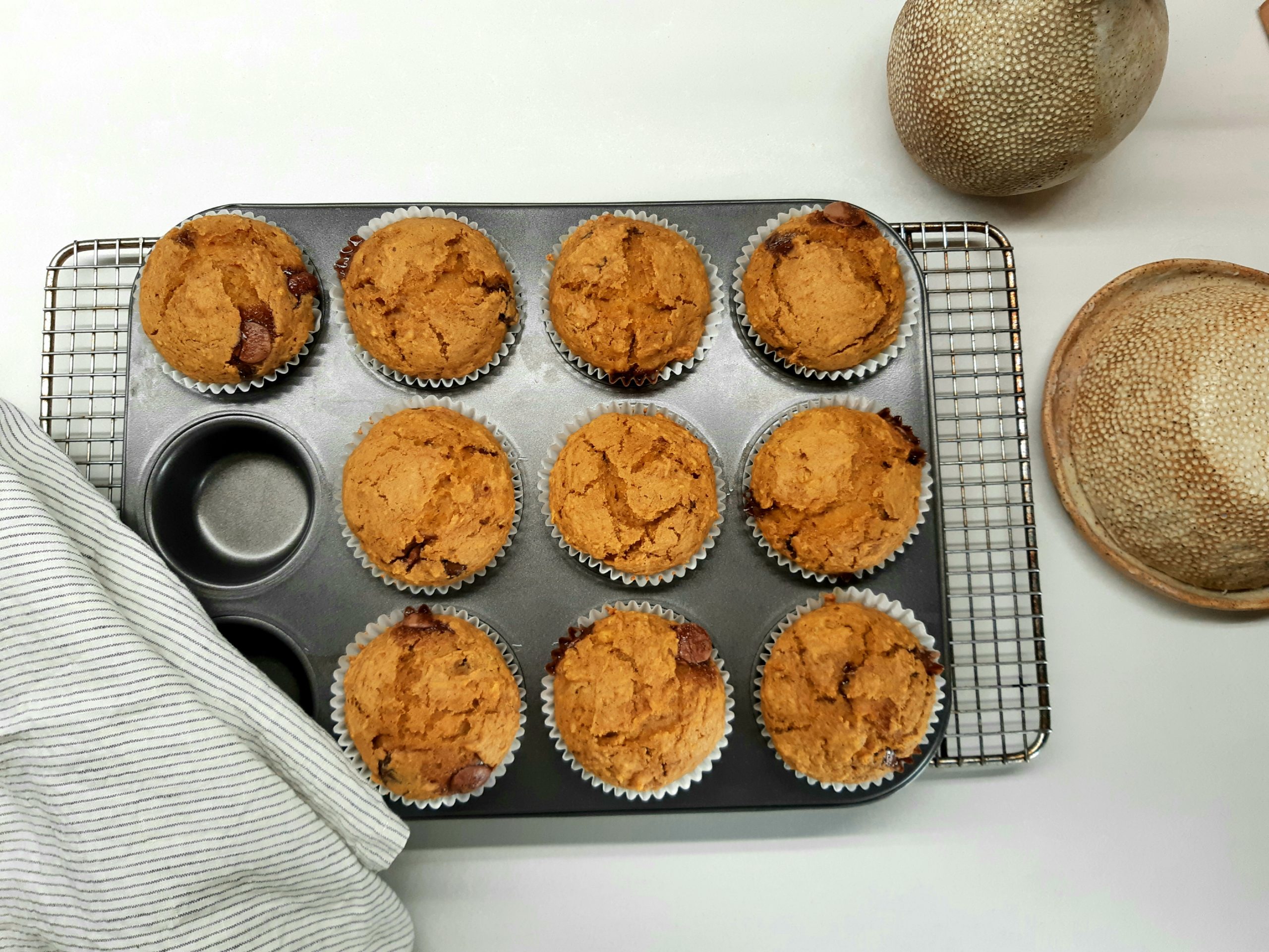 Spiced Pumpkin and Chocolate Muffin