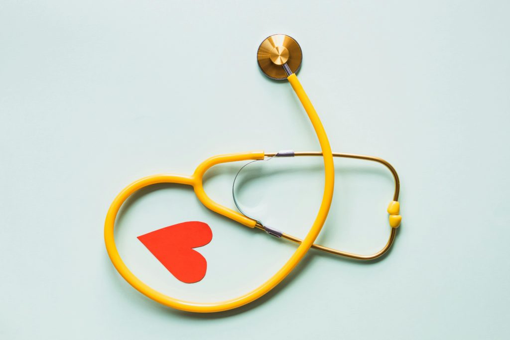 stethoscope and cartoon heart